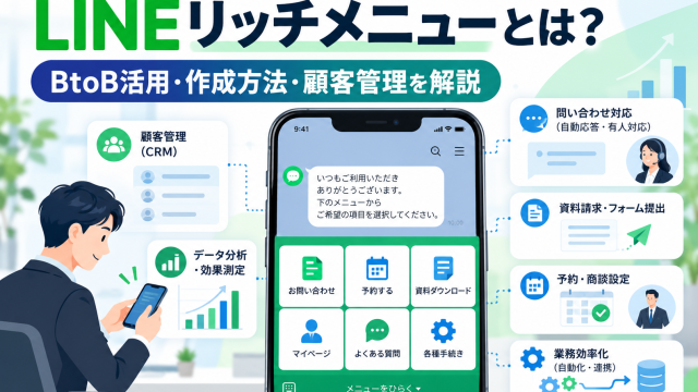 LINEリッチメニューとは？BtoBでの活用事例・作成方法から顧客管理・業務効率化まで解説