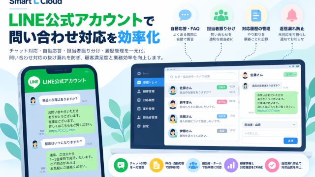 LINE公式アカウントで問い合わせ対応を効率化！返信漏れを防ぐ自動応答と業務管理の手法